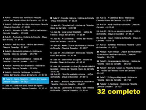 Olavo de Carvalho Santo Agostinho Aula 10 História da Filosofia 01:58:27
