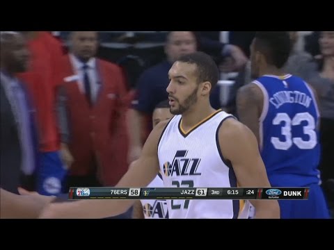Rudy Gobert Posterizes Jahlil Okafor | Sixers vs Jazz | December 29, 2016 | 2016-17 NBA Season