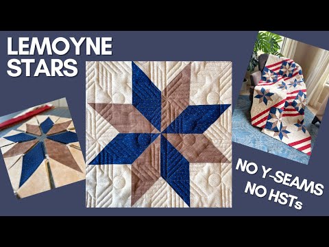 Make a LeMoyne Star Quilt Block! No Y-Seams or HSTs! #quiltingtutorial #quilters #sewingtips #diy