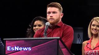 ((MUST SEE))  Canelo Not Impressed With GGG Power &#39;Not What They Say It Is!&quot; EsNews Boxing