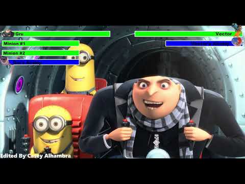 Despicable Me (2010) Airship Battle with healthbars