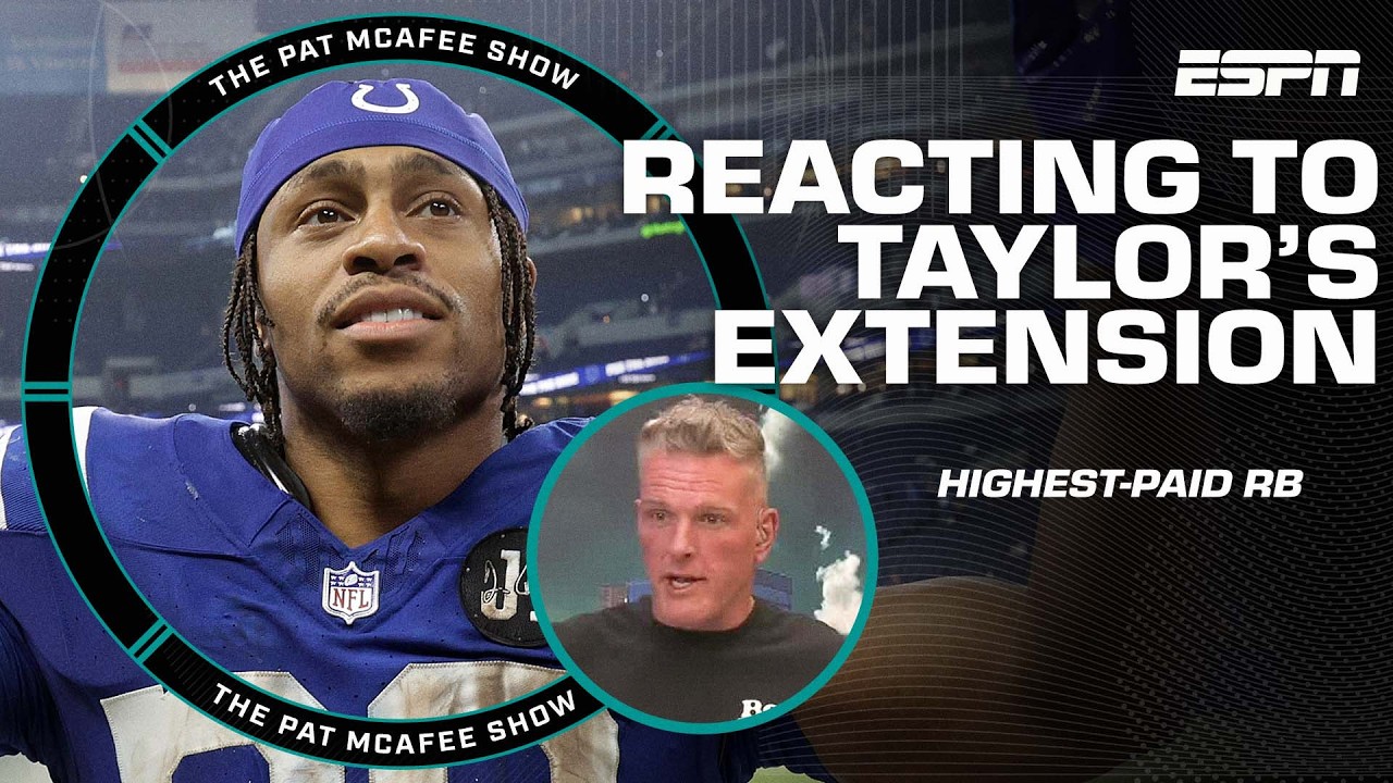 Jonathan Taylor becomes the HIGHEST-PAID RB in the NFL 💰 Pat McAfee reacts 👏 | The Pat McAfee Show