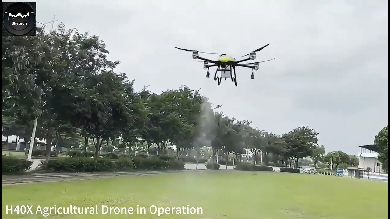 Skytech UAV H40X Agricultural Drone Spraying Videos