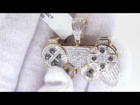 Gaming Controller Diamond Hip Hop Pendant | 10K Gold 1.20 Carats