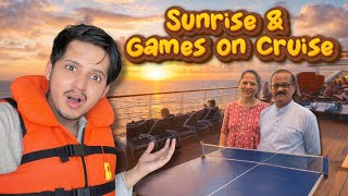 Sunrise & Games on Cruise 🤩❤️ | Last Day on cruise 🚢  Vlog 🥹 