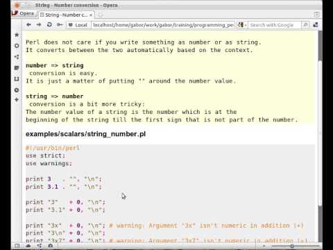 Beginner Perl Maven tutorial: 2.8 - String to number conversion