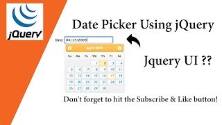 Date Picker Using jQuery 🗓🗓🗓 💡 Very Simple Way 💡