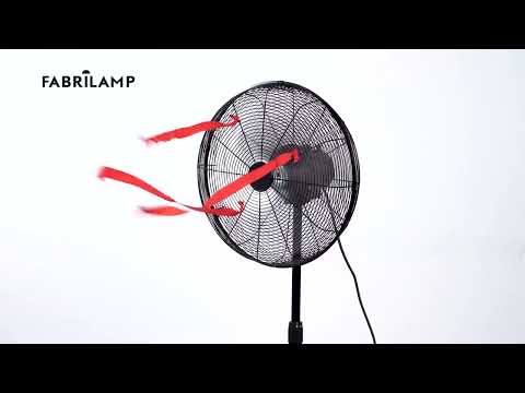 Vídeo de Ventilador de Pie AFRICO 120W Negro | 3 Velocidades y Rotatorio Fabrilamp / Abrila