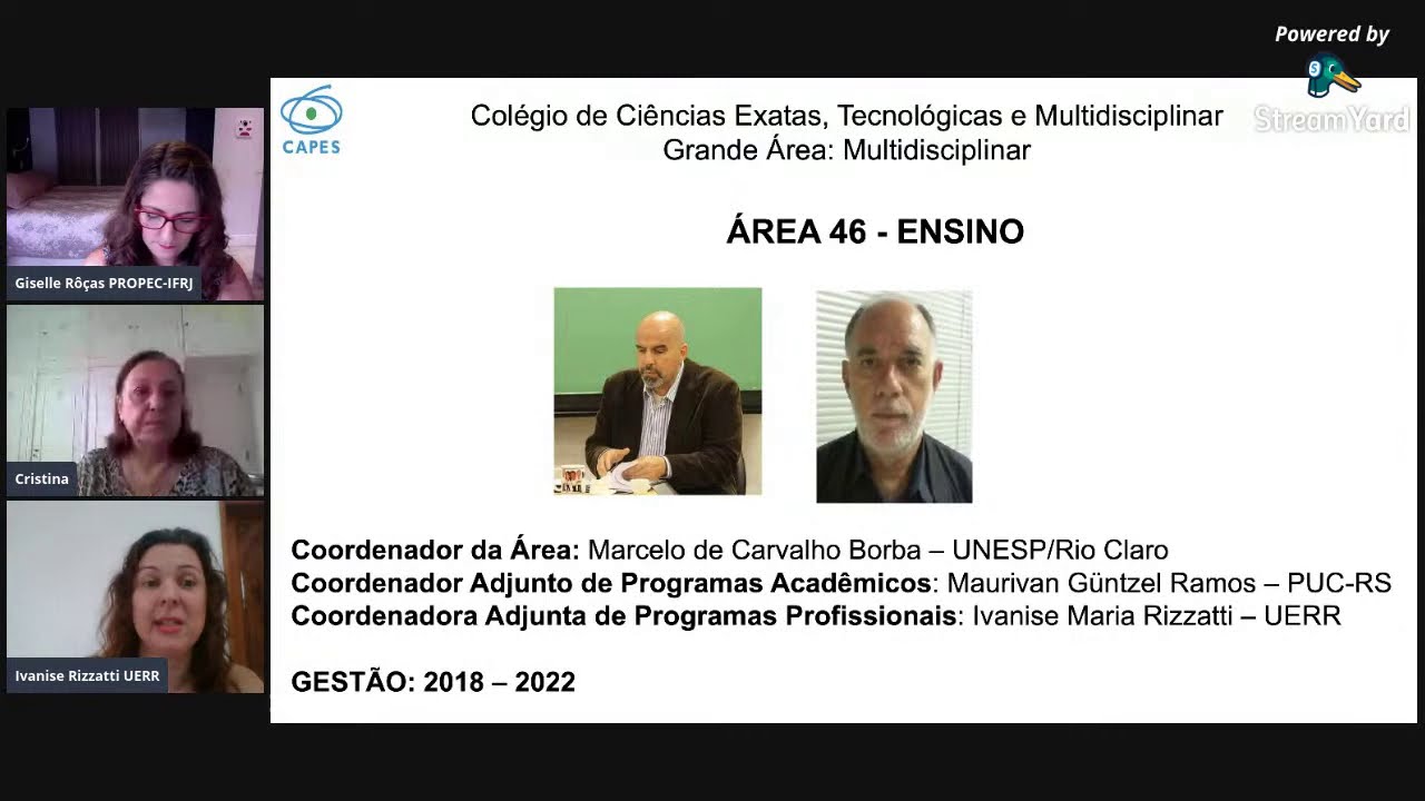 1º Colóquio Virtual do PROPEC - "Processos e Produtos Educacionais na Área de Ensino da CAPES"