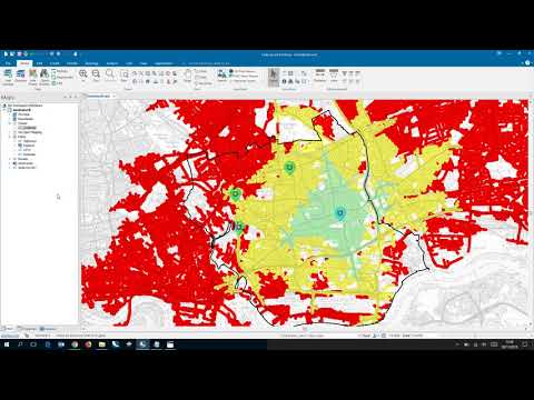 Routing and drive-time analysis using isochrones in Cadcorp SIS Desktop