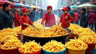 10 YEARS OLD HARDWORKING KID SELLING FRENCH FRIES 🍟| HOW TO MAKE FRENCH FRIES | AMAZING STREET FOOD