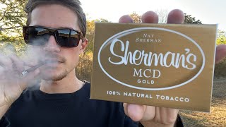 Smoking a Nat Sherman MCD Gold Cigarette (Discontinued) - Review