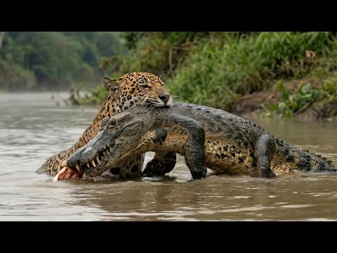 Jaguar vs Caiman: A Brutal Amazon River Ambush You Won’t Believe
