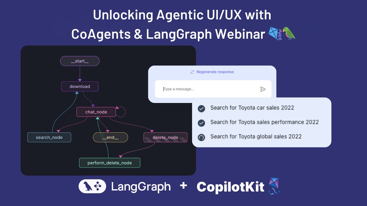 Unlocking Agentic UI/UX with CoAgents & LangGraph 🪁🦜 Webinar