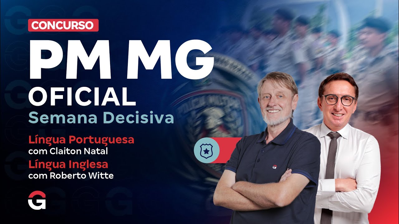 Concurso PMMG Oficial: Semana Decisiva | Língua Portuguesa e Língua Inglesa