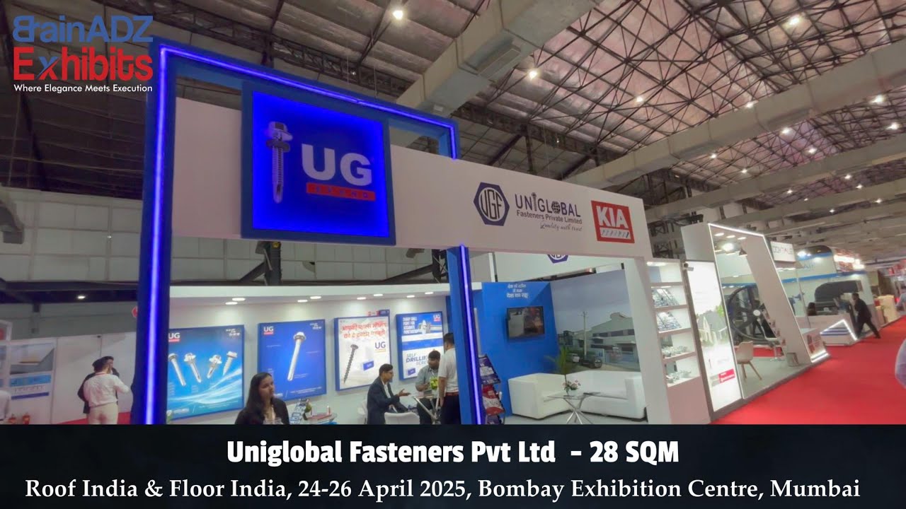 Uniglobal Fasteners Pvt Ltd at Roof India & Floor India 2025 – Designed & Built by BrainADZ Exhibits