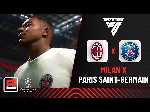 Champions League: Milan e Paris Saint-Germain se enfrentam em simulação no EA FC 24