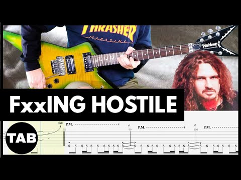 F**ING HOSTILE Pantera Guitar TAB | Lesson | Tutorial | Cover