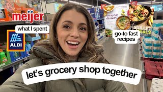 VLOG: Planning *easy* Dinners + Let's grocery shop together 🛒 Aldi + Meijer