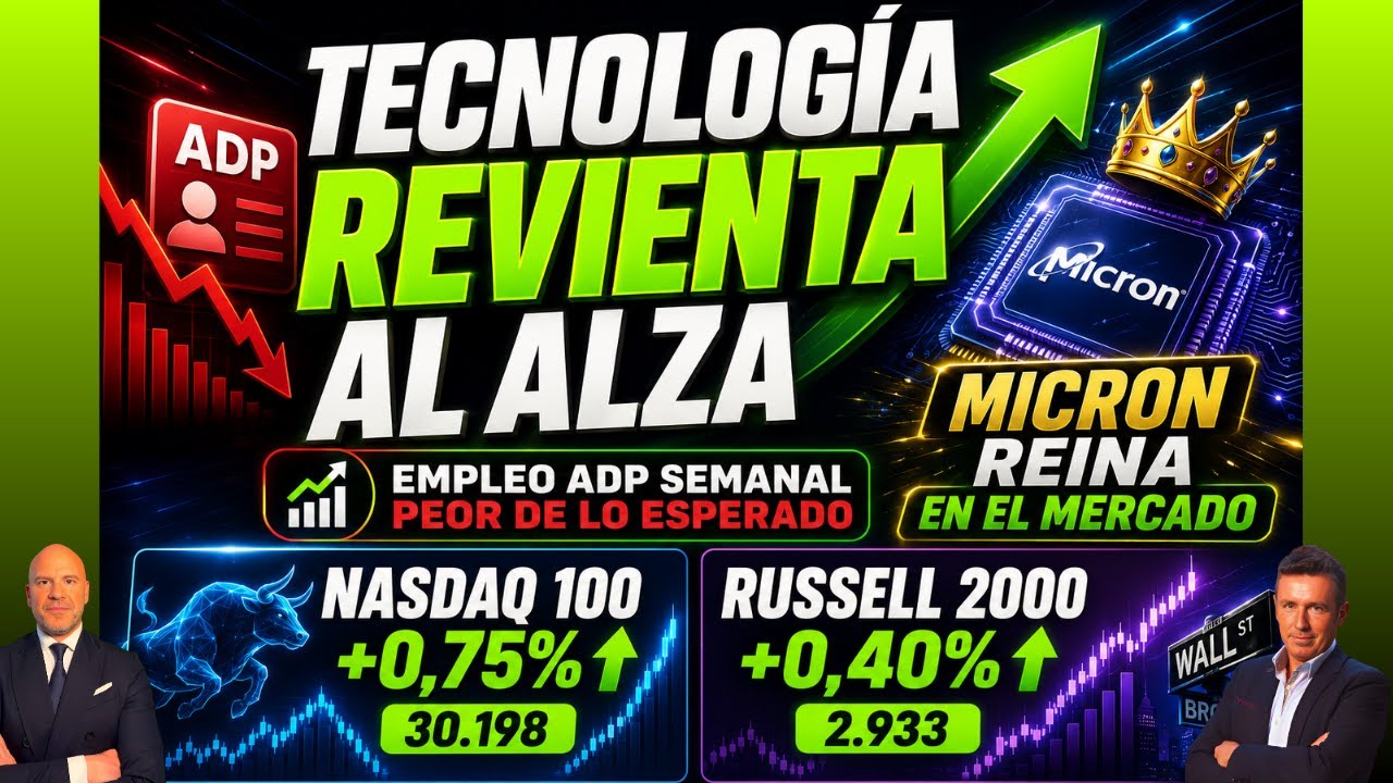 EL NASDAQ REVIENTA AL ALZA. MICRON BRILLA. PETROLEO BAJA - Alberto Iturralde y Miguel Méndez
