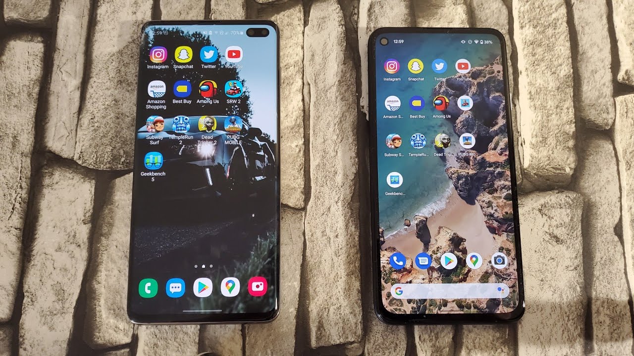 Samsung Galaxy S10 Plus vs Google Pixel 4a 5G Speed Test