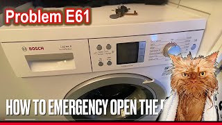 Help E61 - How to emergency open Bosch Siemens washing machine?
