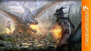 Skyrim - Speed Painting (#Photoshop) | CreativeStation