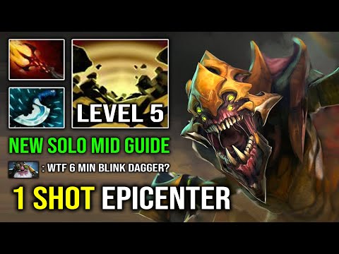 How to Mid Sand King in 2023 with 6Min Blink Dagger Insane Level 5 Dagon Instant 1 Shot Dota 2