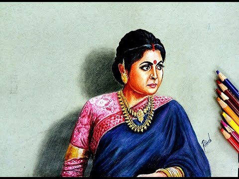 Bahubali 2 | Hyper Realistic Drawing of Shivagami Devi - Ramya Krishnan | 3D Art 4 You