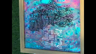 Embellish an Acrylic Painting on Plexiglas with Mandala Peacock Feather - Stunning Results!