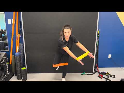 Single-Leg Clamshell with Chest Turn Band Pull-Apart | Integrated Stability for Golf Performance