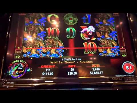 Grand Dragon-Ainsworth huge HANDPAY high limit slot machine $20