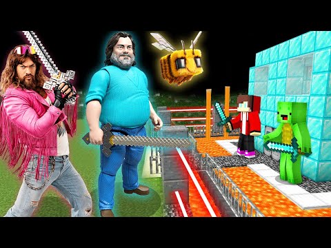 STEVE and ALL Characters from NEW Minecraft Movie vs Security House JJ and Mikey in Minecraft Maizen