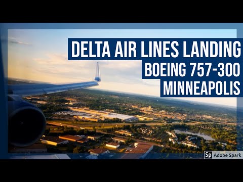 Delta Air Lines Boeing 757-300 Landing in Minneapolis St. Paul Airport - MSP