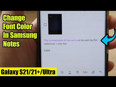 How to Change Font Color in Samsung Notes App