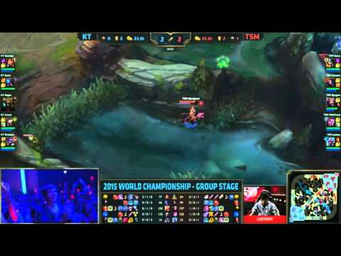 Bjergsen 1v1 Nagne (LeBlanc vs Azir) (TSM vs KT) 2015 League of Legends World Championship
