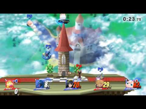 Wendy, Cloud vs Charizard, Lucina, Jigglypuff in Sudden Death