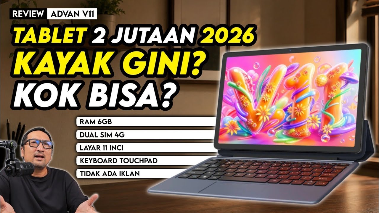 Tablet 2 JUTAAN, Tidak Ada Iklan, RAM 6GB, Storage UFS, Dapet Keyboard, Kok Bisa? Review Advan V11