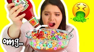 WEIRD Food Combinations People LOVE! Eating Gross Food People Like