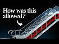 Why does an escalator handrail move faster than the stairs?