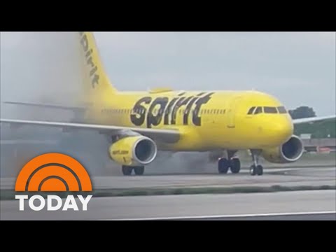 Spirit Airlines Plane Catches Fire After Landing At Atlanta Airport