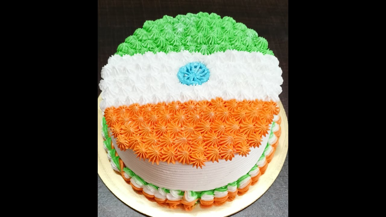 How to make independence day cake / how to make Indian flag cake design