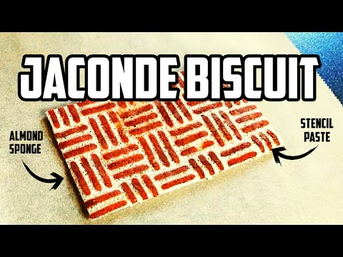 Jaconde Biscuit with stencil paste