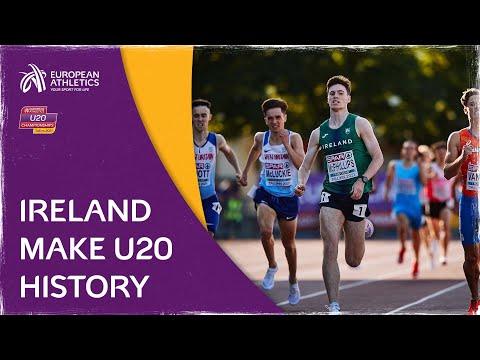 HISTORY FOR IRELAND - European U20 Championships Tallinn 2021