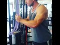 Triceps pressdowns with the band as a drop set