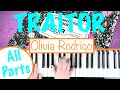How to play TRAITOR - Olivia Rodrigo Piano Tutorial | Chords/Accompaniment