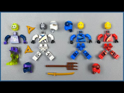 LEGO Ninjago Zane Kai Jay and Ghost Ninja Minifigures