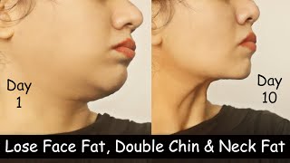 Lose Double Chin & Face Fat in 10 Days - Lose 