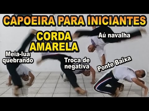 Movimentos e floreios de capoeira para Iniciantes (Modulo 4 - corda amarela)