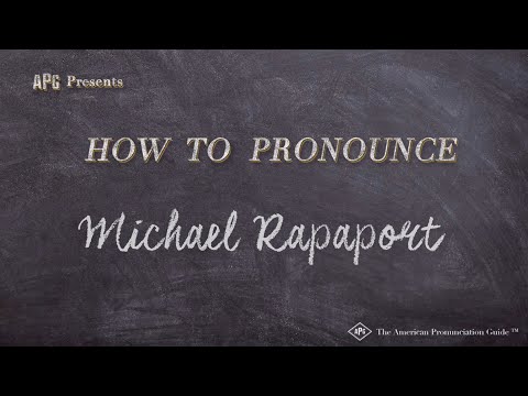 How to Pronounce Michael Rapaport (Real Life Examples!)